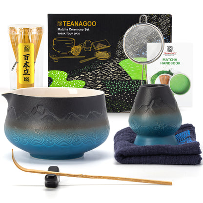 Matcha Set-Beginner Set Landscape Pointy Bowl