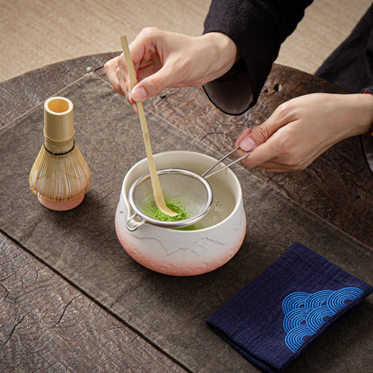Pinky White Matcha Bowl with Spout