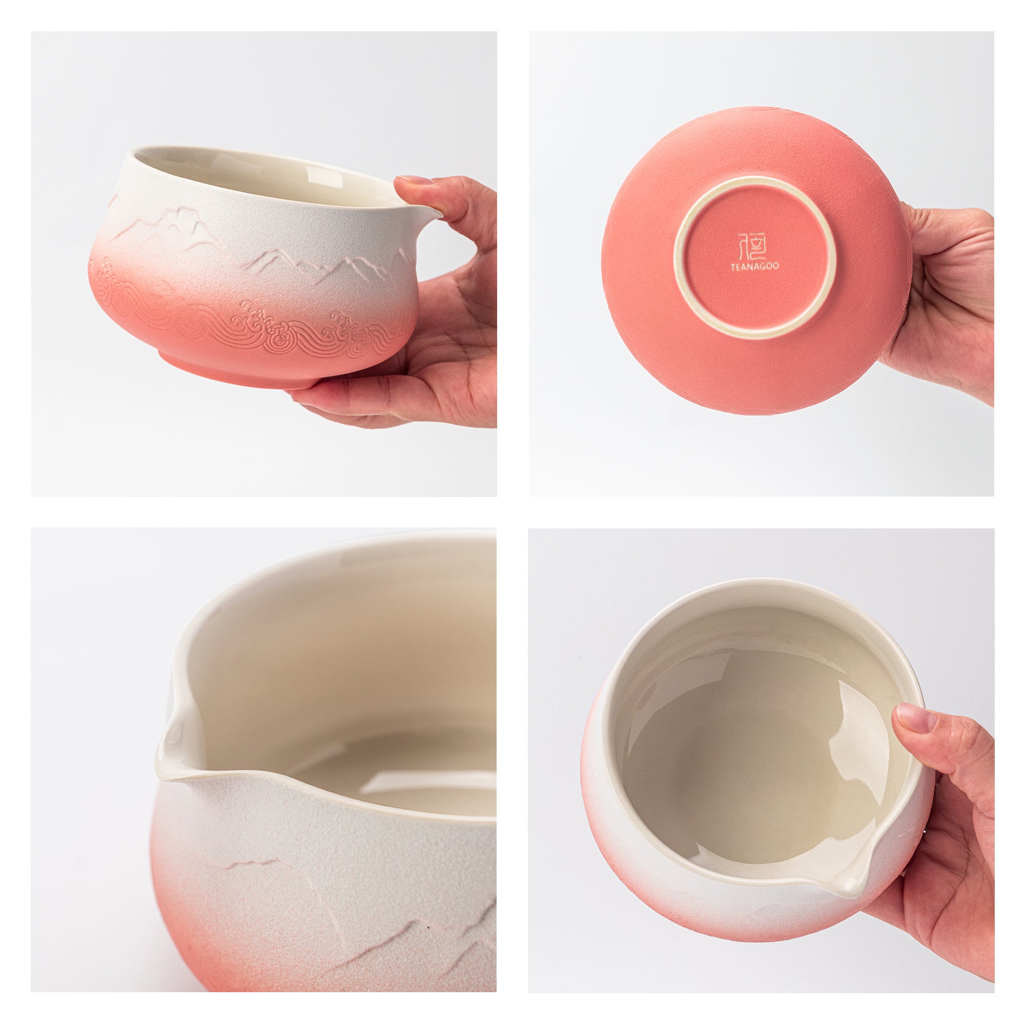 Matcha Set-Beginner Set Landscape Pink White Pointy Bowl