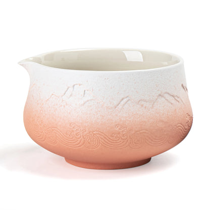 Pinky White Matcha Bowl with Spout