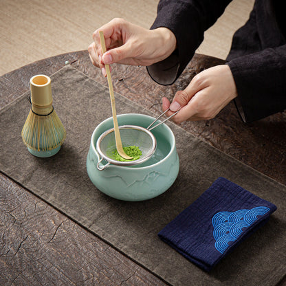 Jade Matcha Bowl with Spout