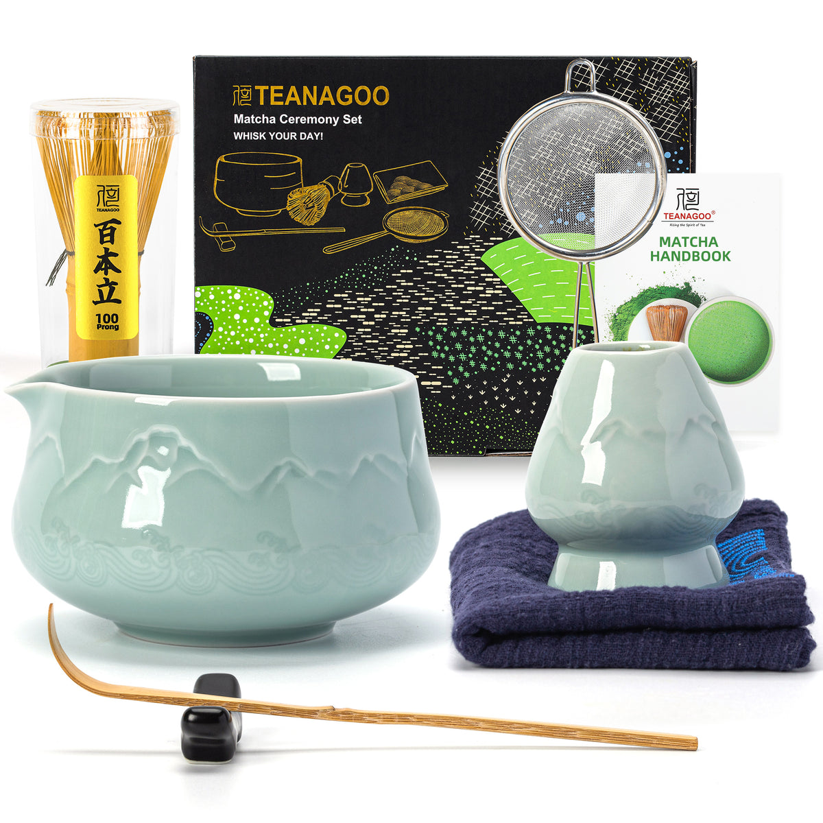 Jade Matcha Bowl with Spout