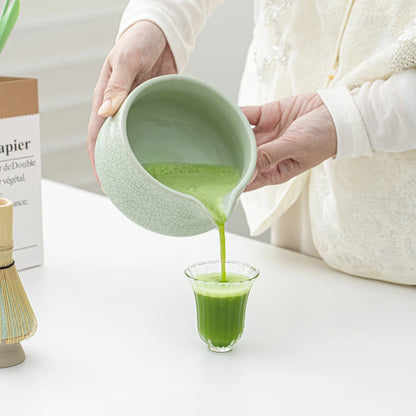 Matcha Set-Beginner Set Green Web Pointy Bowl