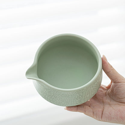 Matcha Set-Beginner Set Green Web Pointy Bowl