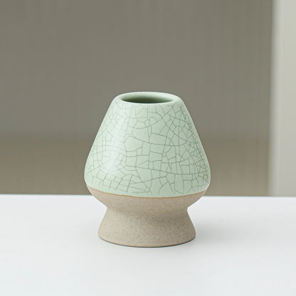 Matcha Set-Beginner Set Green Web Pointy Bowl