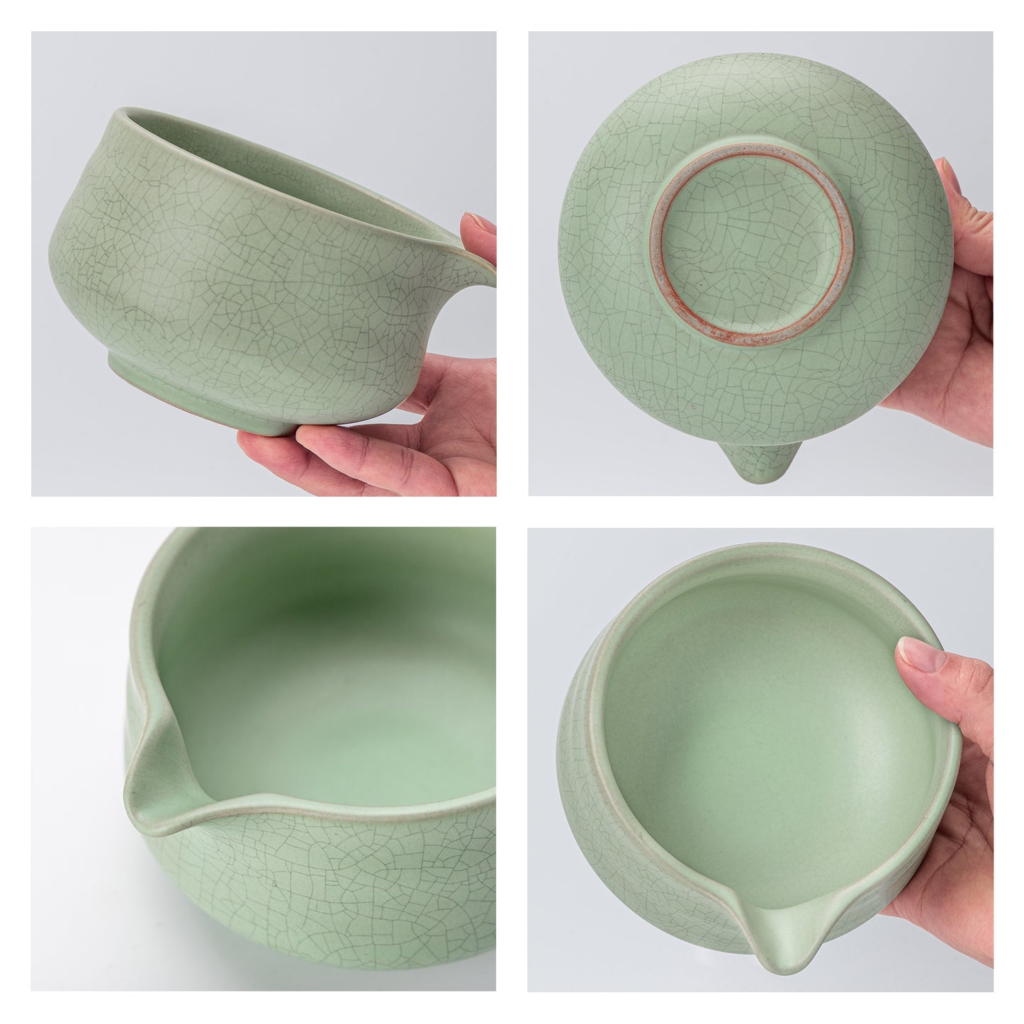 Matcha Set-Beginner Set Green Web Pointy Bowl