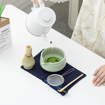 Matcha Set-Beginner Set Green Web Pointy Bowl