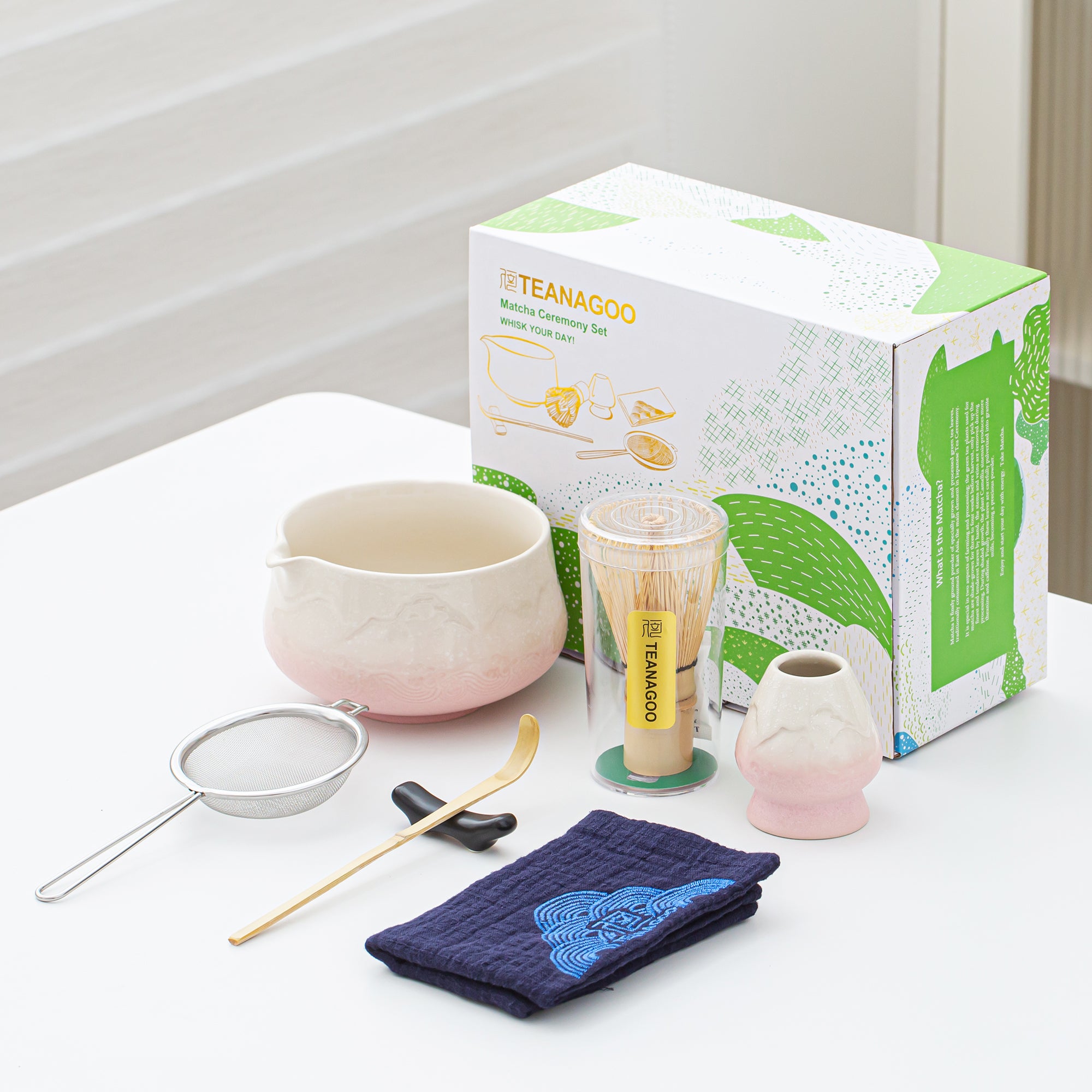 トライアルセット・サンプル Machiko Asakawa Beginner Matcha Set Snow Mountain Pink | Teanagoo – TEANAGOO