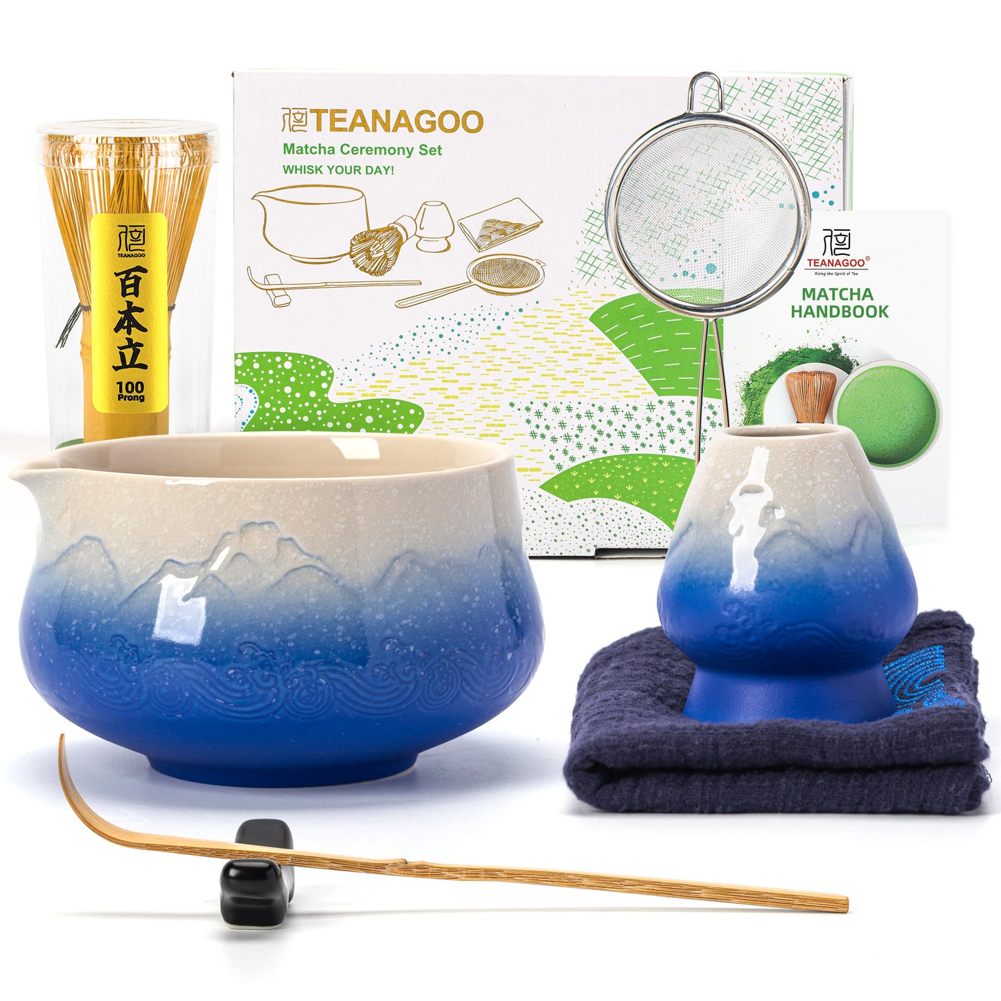 Matcha Set-Beginner Set Snow Mountain Blue