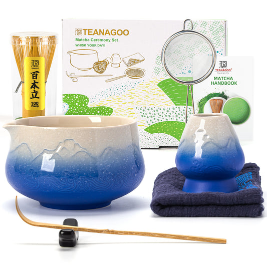 Matcha Set-Beginner Set Snow Mountain Blue