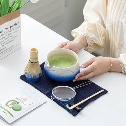 Matcha Set-Beginner Set Snow Mountain Blue
