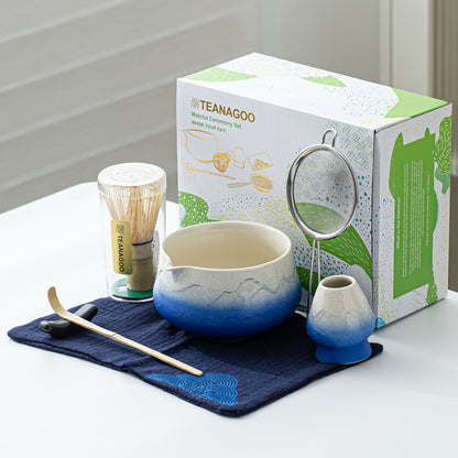 Matcha Set-Beginner Set Snow Mountain Blue