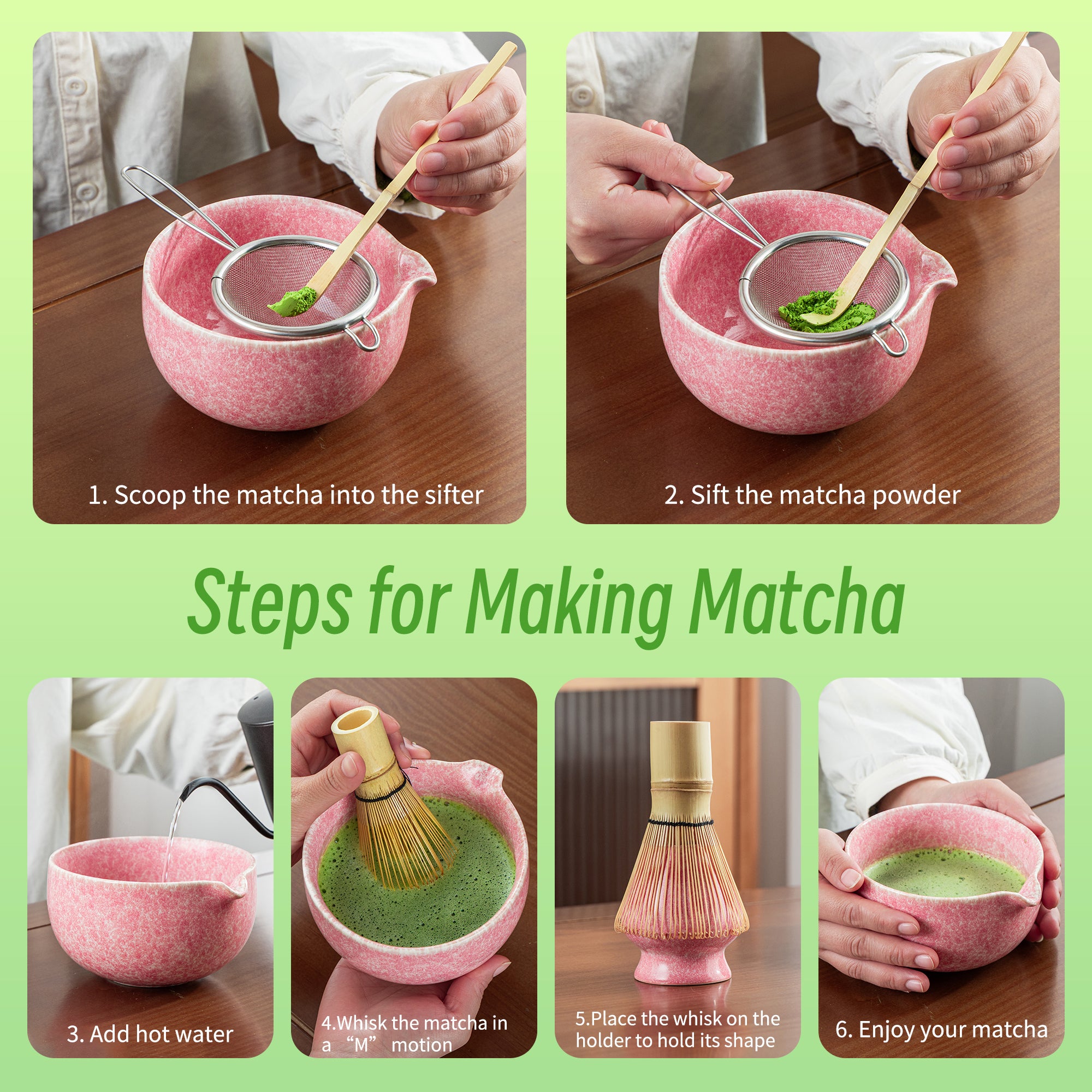 Matcha Set-Beginner Set Pink Paradise – TEANAGOO