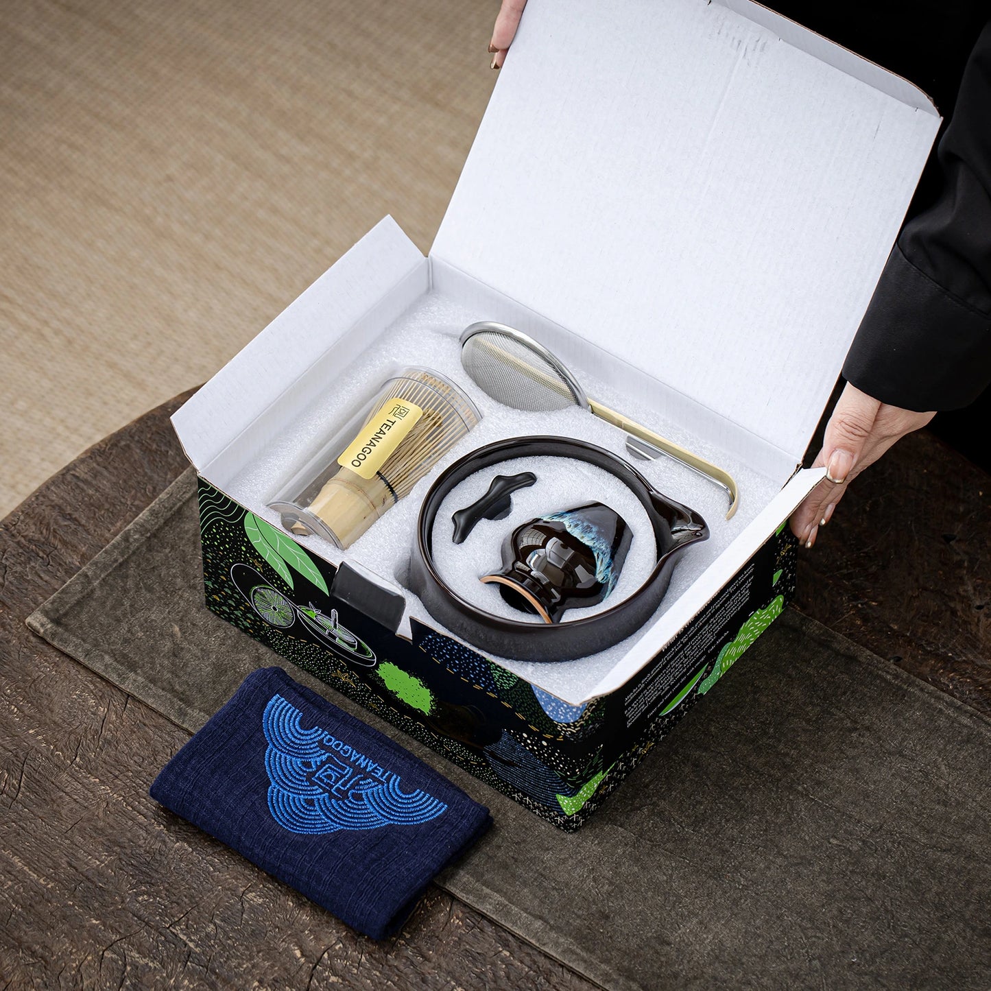 Matcha Set-Beginner Set Skyfall Pointy Bowl