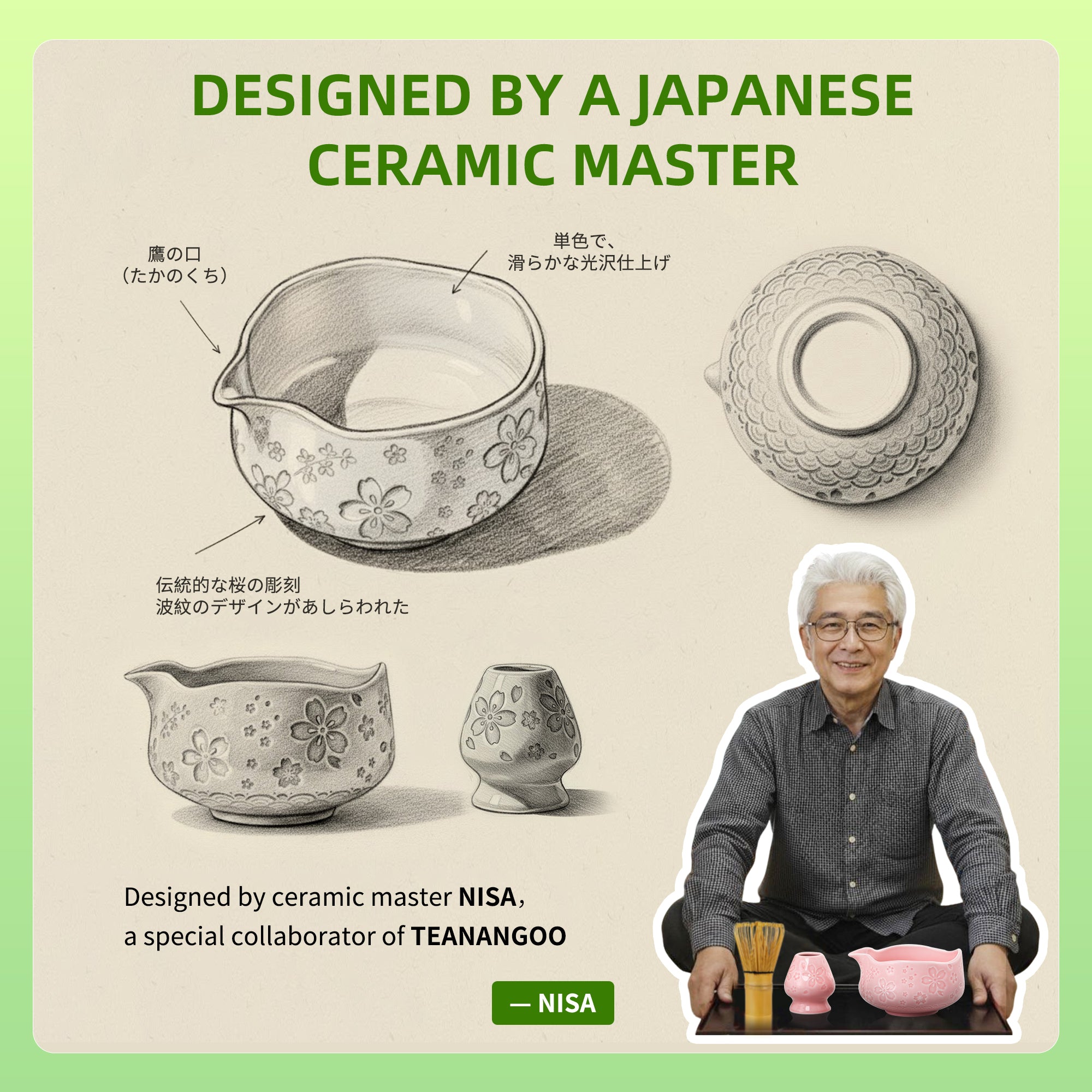 Matcha Set for Beginner Sakura Pink | Japanese Matcha Set | Teanagoo