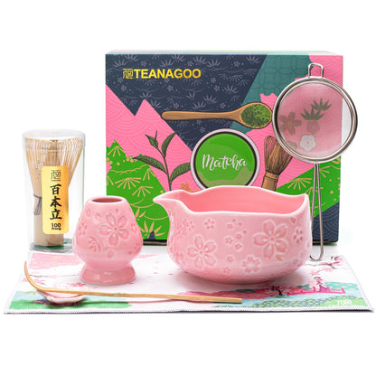 Sakura Pink Matcha Bowl with Spout