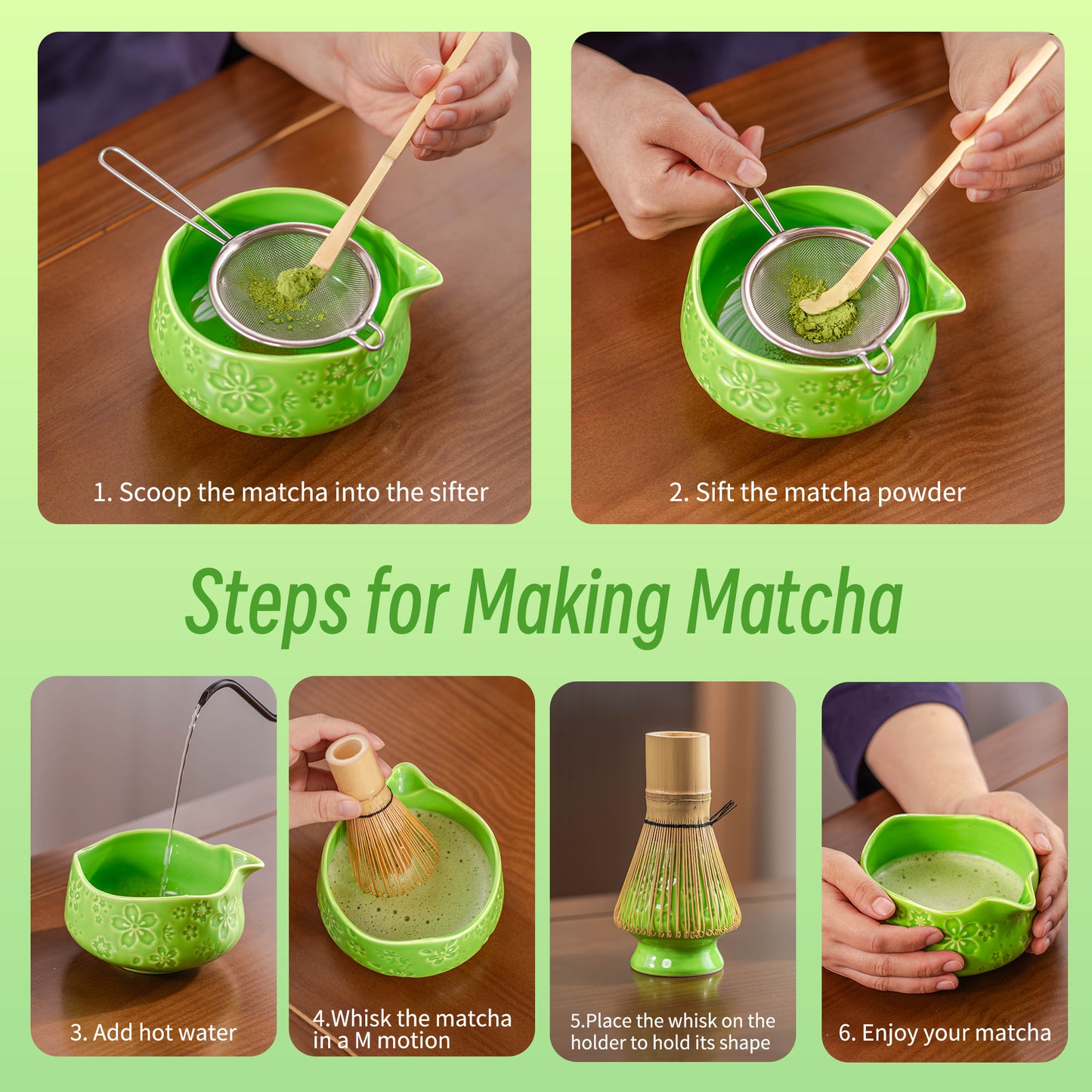 Matcha Set-Beginner Set Sakura Green