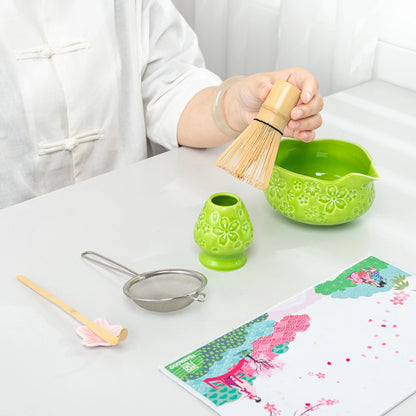 Matcha Set-Beginner Sakura Green