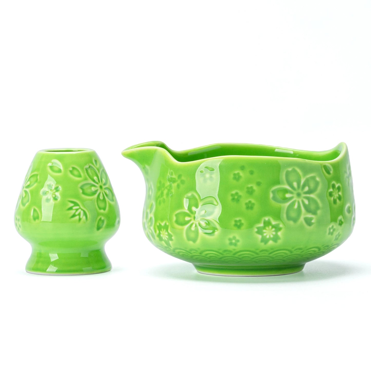 Sakura Green Matcha Schale mit Ausguss