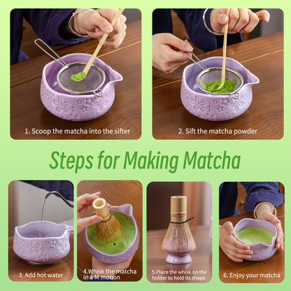Matcha Set-Beginner Set Sakura Purple