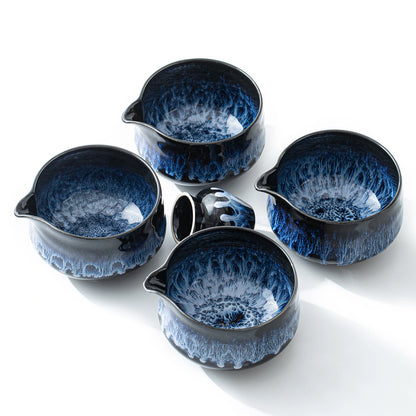 Matcha Set-Beginner Set Deep Ocean Pointy Bowl