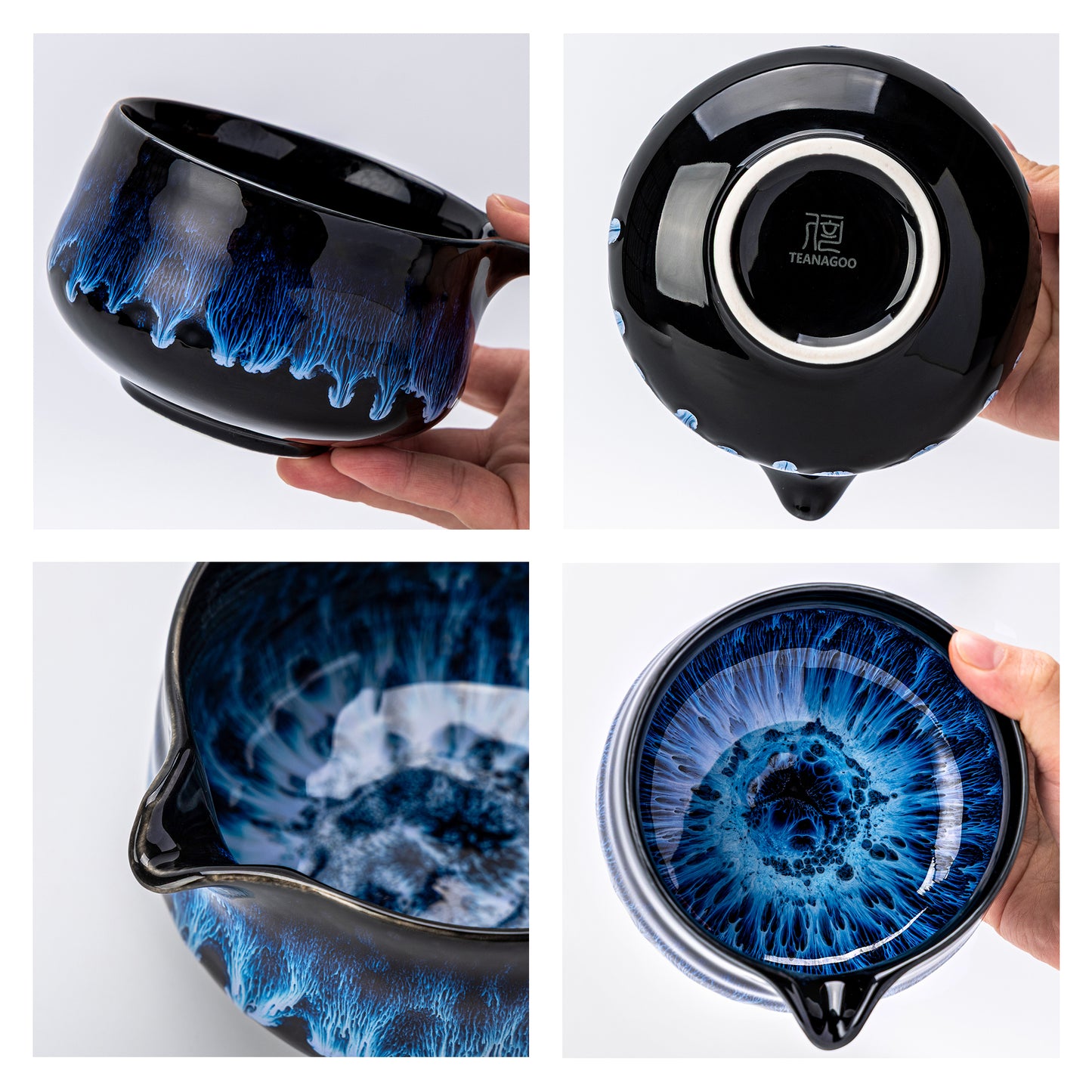 Matcha Set-Beginner Set Deep Ocean Pointy Bowl