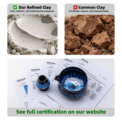 Matcha Set-Beginner Set Deep Ocean Pointy Bowl