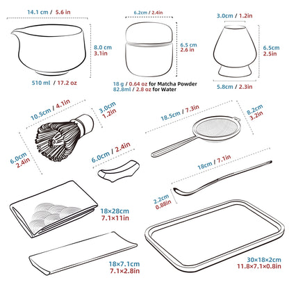 Matcha Set-Advanced Set Green Web Pointy Bowl