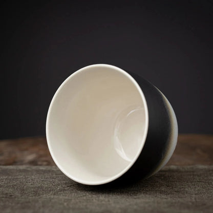 Matcha Set-Sharing Set Landscape Black White Pointy Bowl