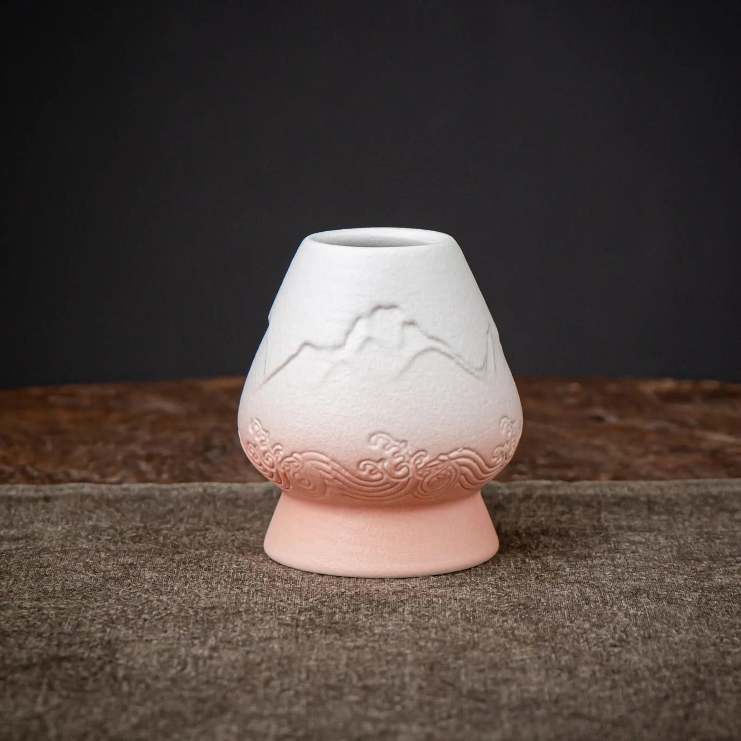 Matcha Set-Sharing Set Landscape Pinky White Pointy Bowl
