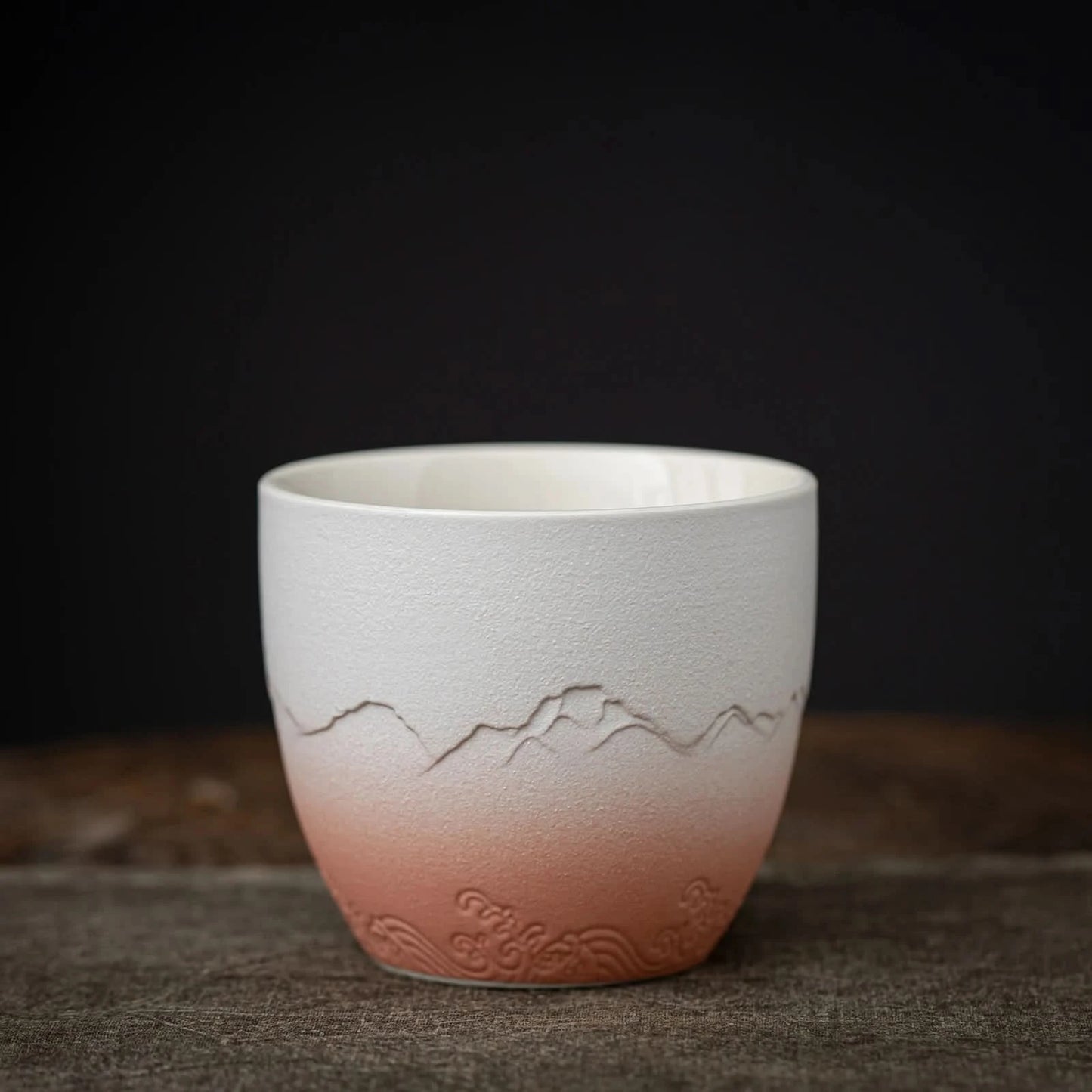 Matcha Set-Sharing Set Landscape Pinky White Pointy Bowl