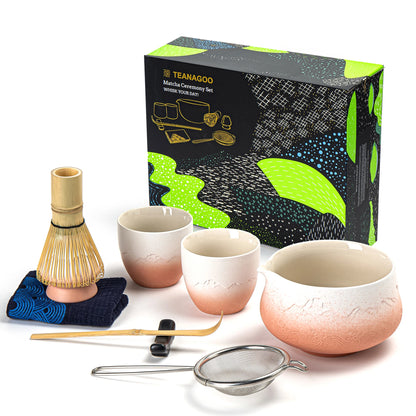 Pinky White Matcha Bowl with Spout