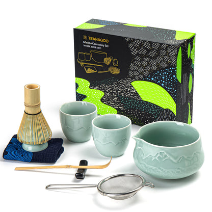 Jade Matcha Bowl with Spout