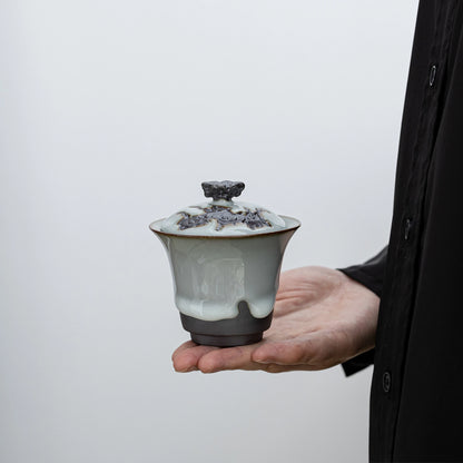 Cloud Crest ZEN Gaiwan Pearl Drip Glaze 110ml