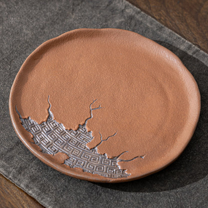 Ancient Script ZEN Pot Mat Earth Tone