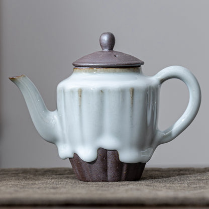Jade Moon ZEN Teapot Pearl Drip Glaze 130ml
