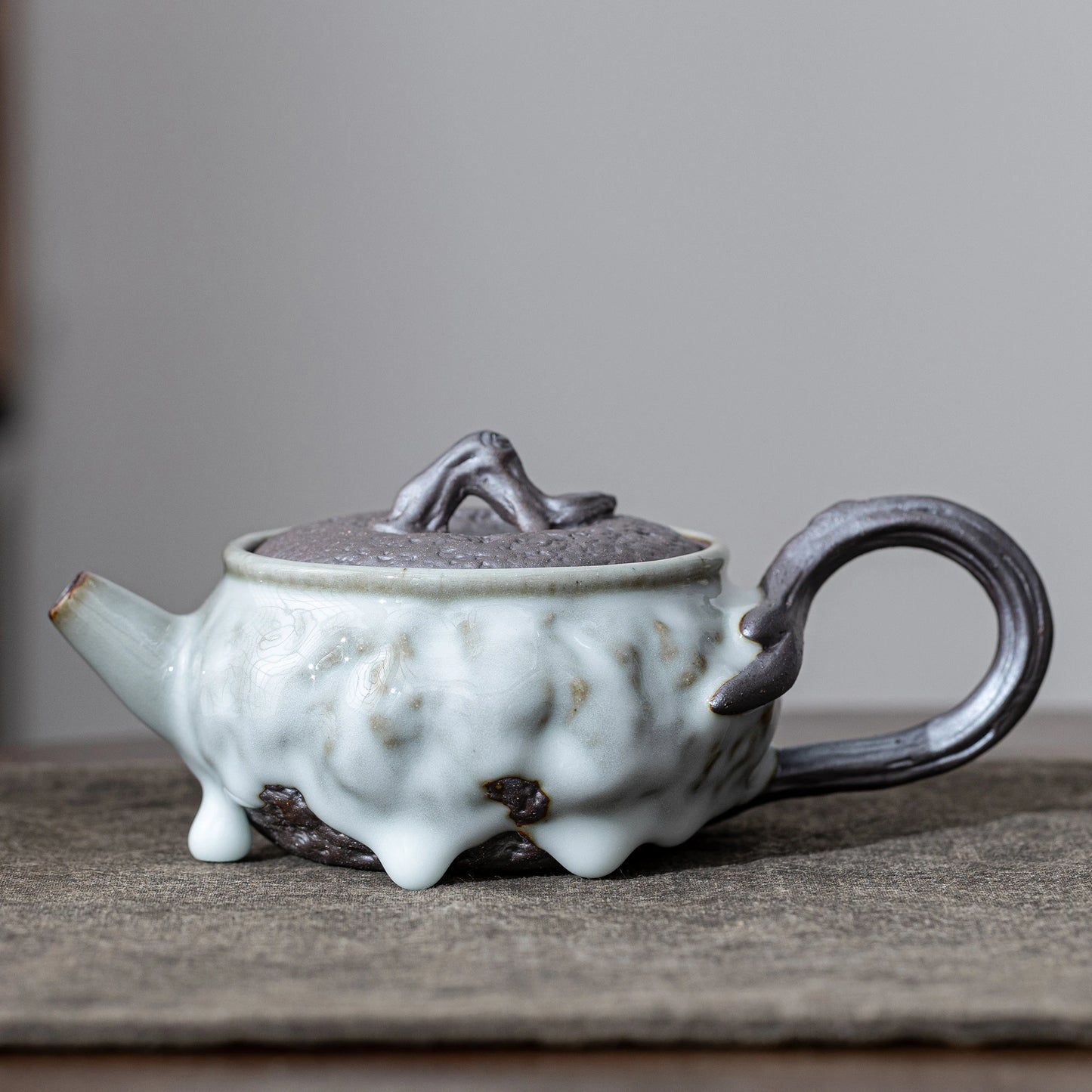 Withered Wood ZEN Teapot Pearl Drip Glaze 220ml
