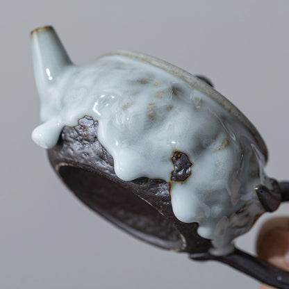 Withered Wood ZEN Teapot Pearl Drip Glaze 220ml