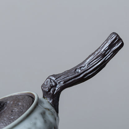 Withered Wood Side-Handle ZEN Teapot Pearl Drip Glaze 180ml