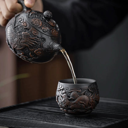 Phoenix Fretwork Teacup,100ml /3.4oz