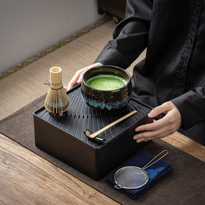 Matcha Set-Beginner Travel Set Skyfall with Leather Bag