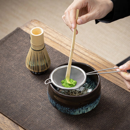 Matcha Set-Beginner Travel Set Skyfall with Leather Bag