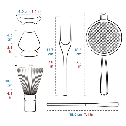 Matcha Whisk Set Snow Mountain Green