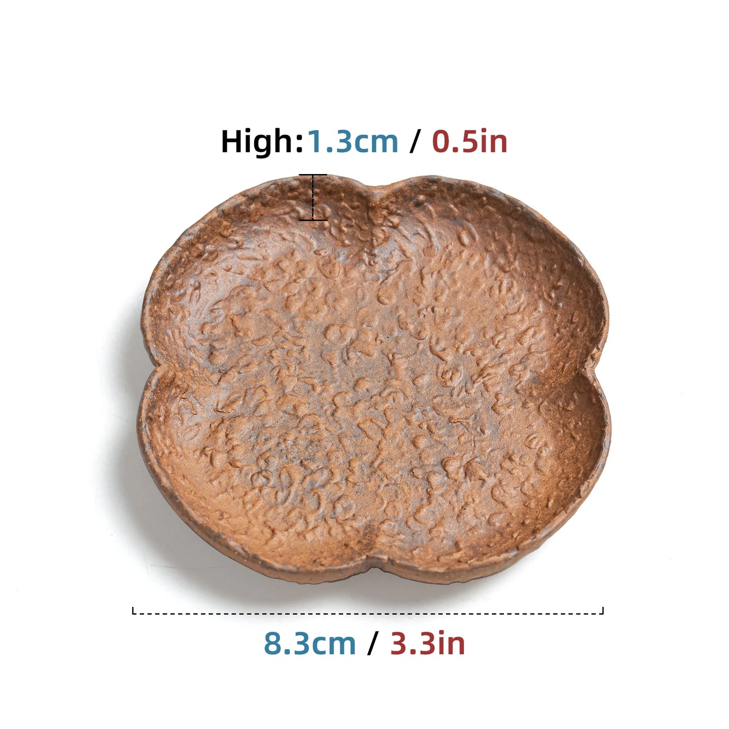 Tapete de taza de pétalos de arcilla cruda