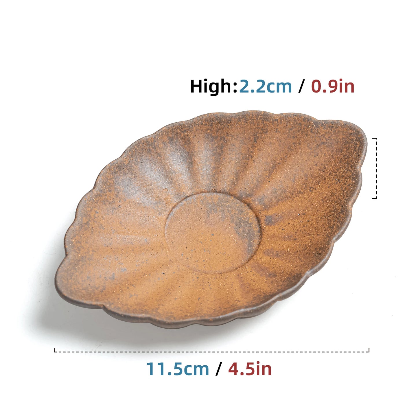 Posavasos de arcilla con forma de hoja