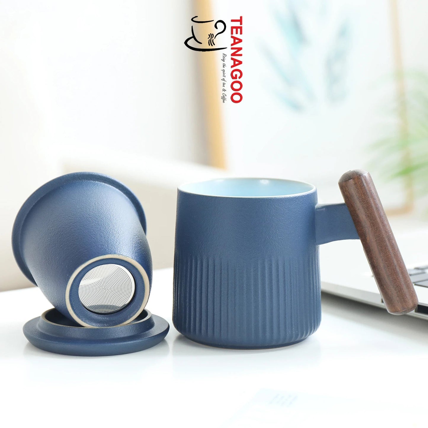 Ceramic Tea Mug with Infuser & Box Packing