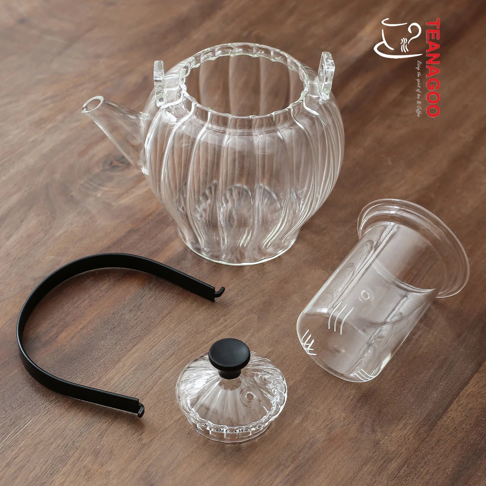 Glass Teapot for Stovetop Safe with Infuser - Borosilicate Glass Tea Kettle  with