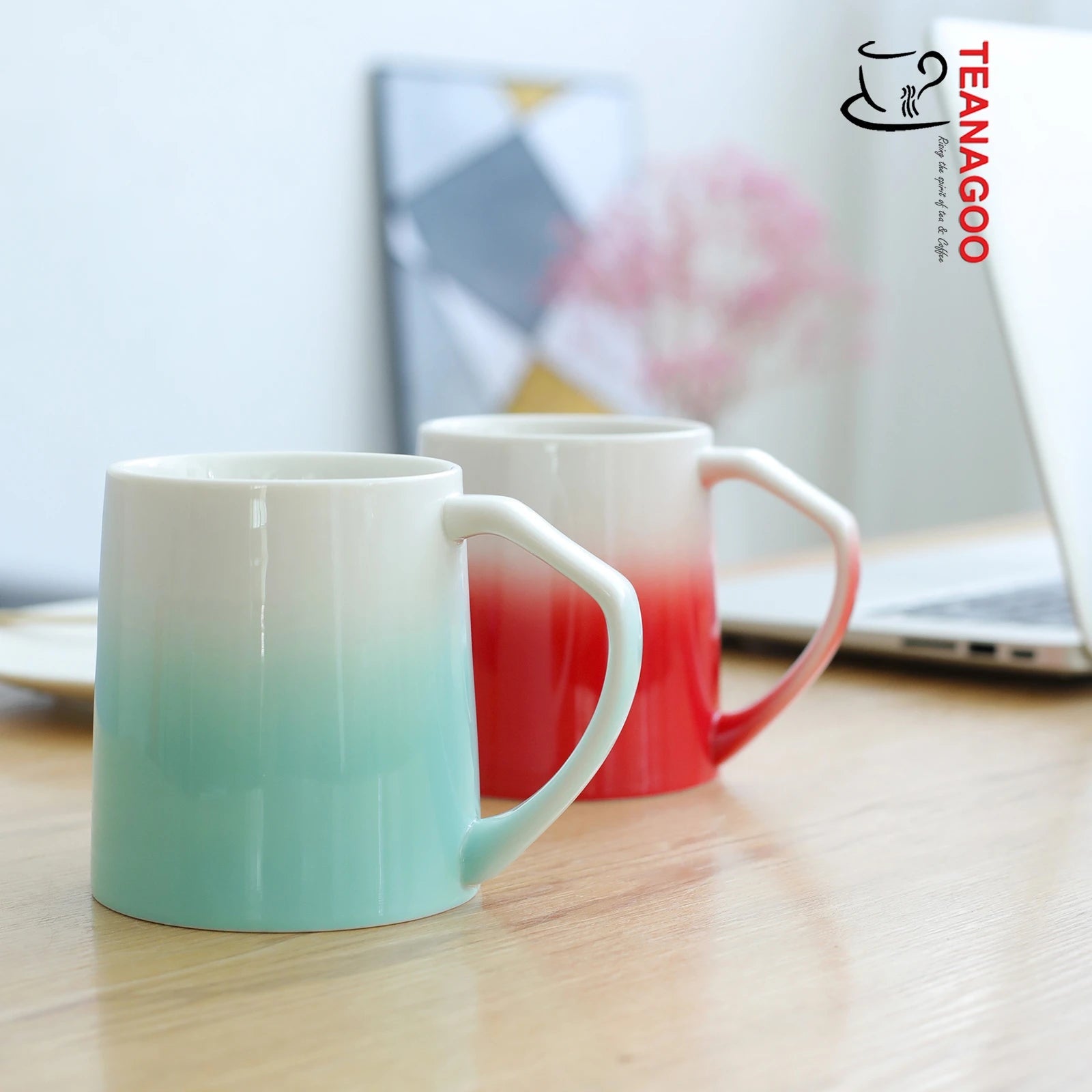 Porcelain Geo Teapot & Mug Stand Set *IMPERFECT* – Little Love of Mine