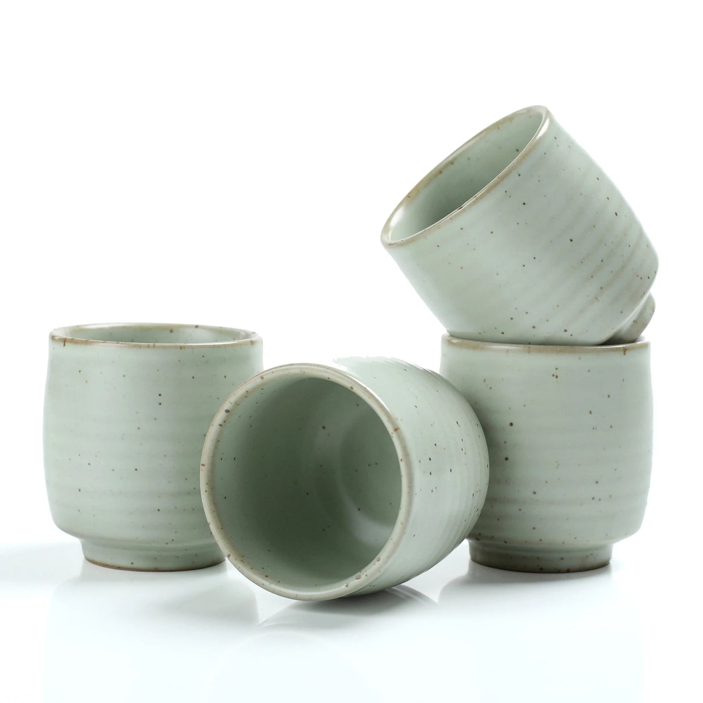 Pottery Chinese Tea Cups, 4 pcs/Box, Japan Style Teacups