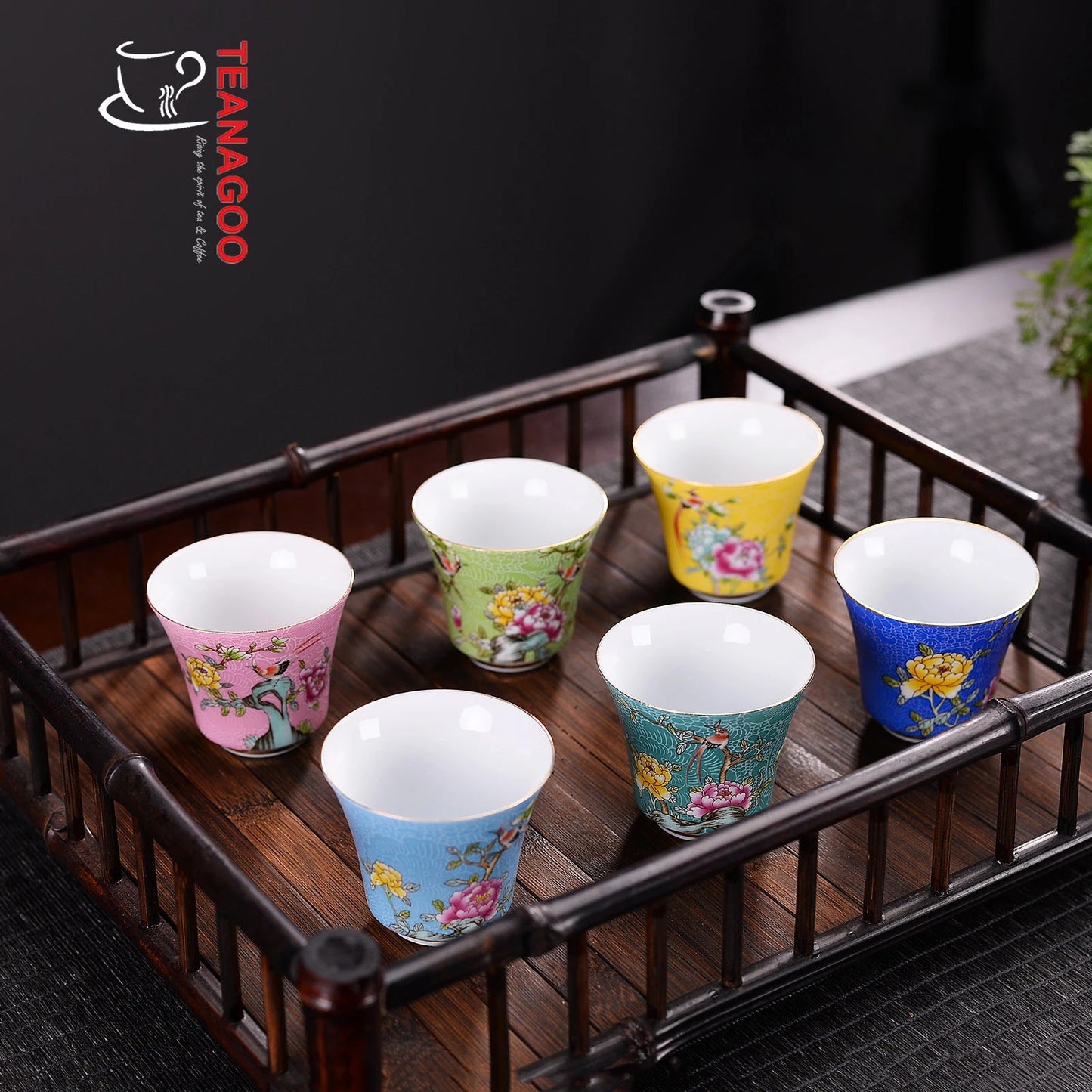 Ceramic Chinese teacups,1.8oz/50ml,Various Color